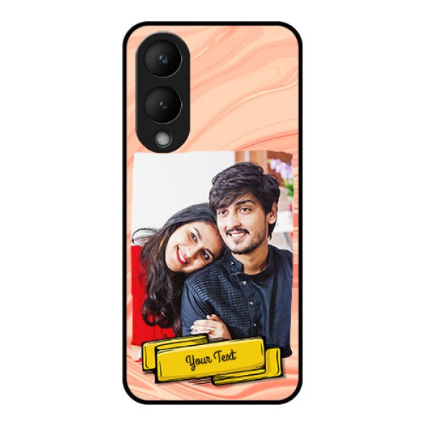 Vivo Y17s Custom Glass Phone Case - Marble Texture Design