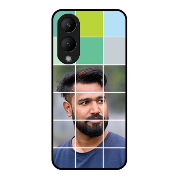 Vivo Y17s Custom Glass Phone Case - With White Box Pattern