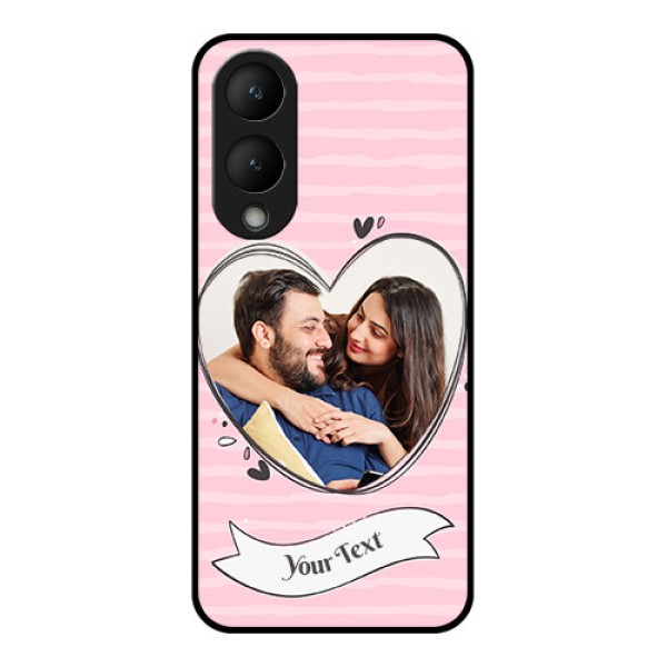 Vivo Y17s Custom Glass Phone Case - Vintage Heart Design