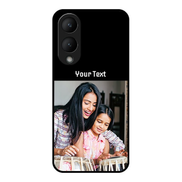 Vivo Y17s Custom Glass Phone Case - Photo With Name Design