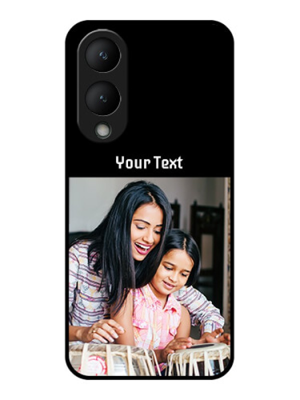 Custom Vivo Y17s Custom Glass Phone Case - Photo With Name Design