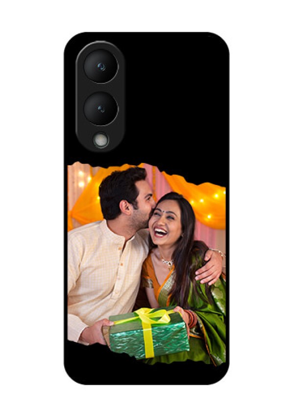 Vivo Y17s Custom Glass Phone Case - Tear - Off Design