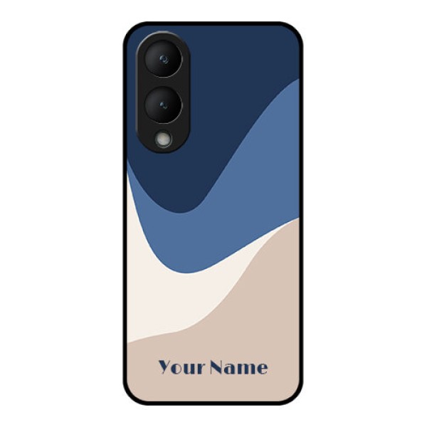Vivo Y17s Custom Glass Phone Case - Abstract Drip Art Design