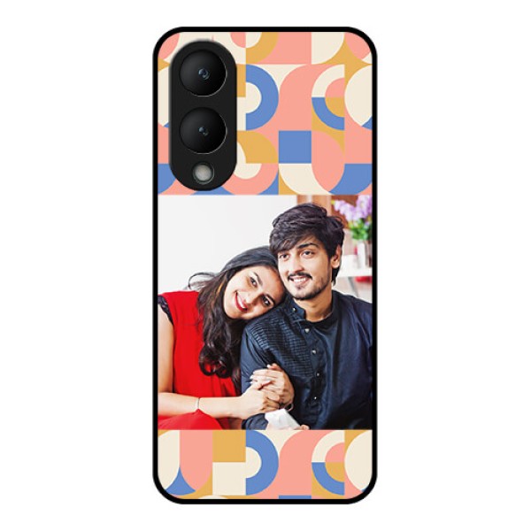 Vivo Y17s Custom Glass Phone Case - Semi - Circle Maze Pattern Design Vivo Y17s Custom Glass Phone Case - Semi - Circle Maze Pattern Design