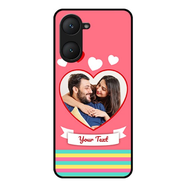 Vivo Y18 Custom Glass Phone CaseLove Shapes Doodle Design