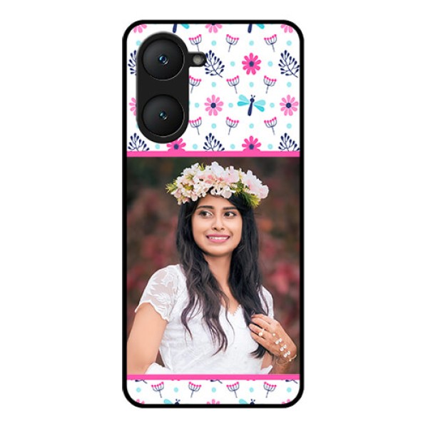 Vivo Y18 Custom Glass Phone CaseColorful Flower Design