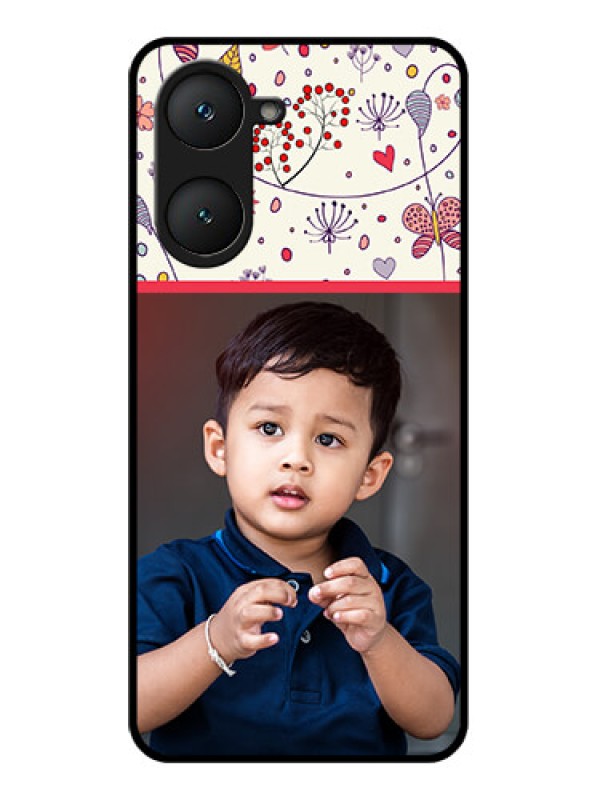 Custom Vivo Y18 Custom Glass Phone CasePremium Floral Design