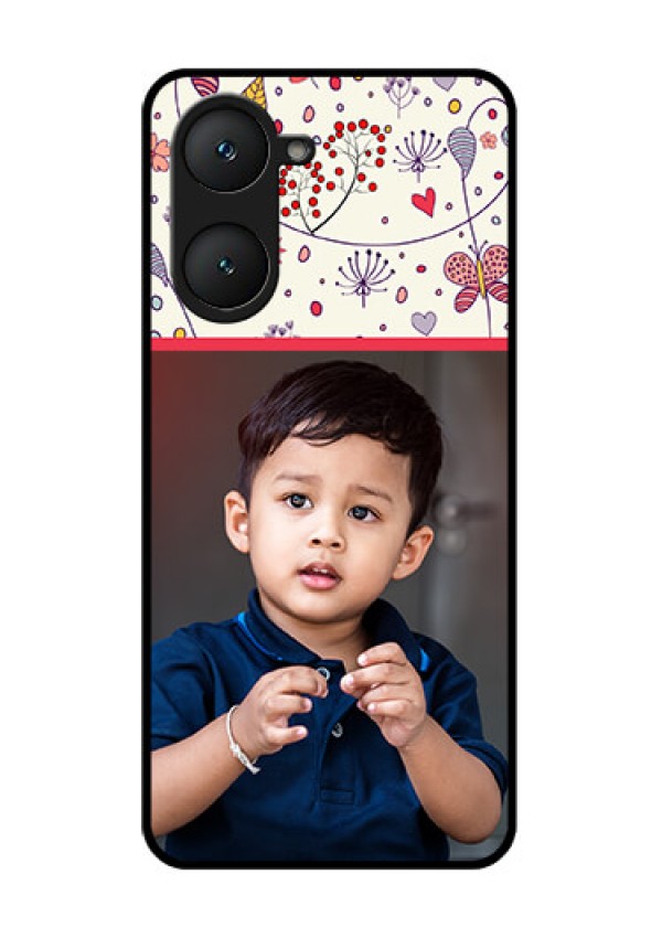 Vivo Y18 Custom Glass Phone CasePremium Floral Design