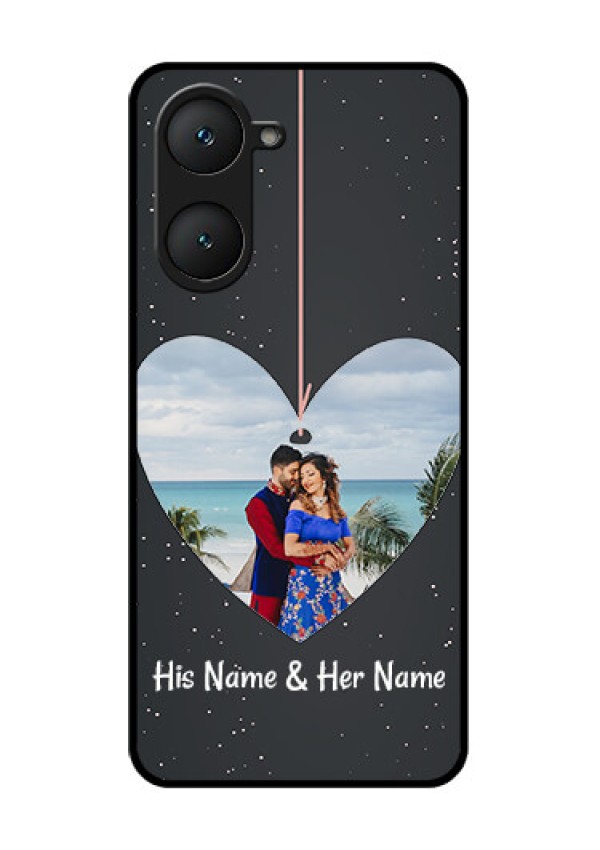 Vivo Y18 Custom Glass Phone CaseHanging Heart Design