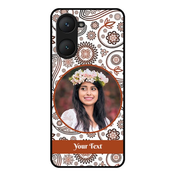 Vivo Y18 Custom Glass Phone CaseAbstract Flower Design