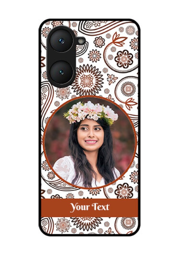 Vivo Y18 Custom Glass Phone CaseAbstract Flower Design