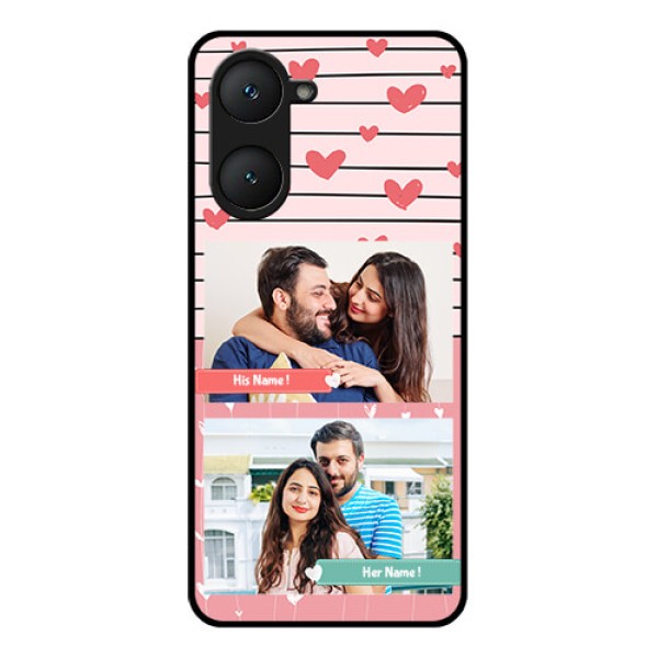Vivo Y18 Custom Glass Phone CasePhoto With Heart Design