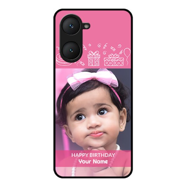 Vivo Y18 Custom Glass Phone CaseWith Birthday Line Art Design Vivo Y18 Custom Glass Phone CaseWith Birthday Line Art Design