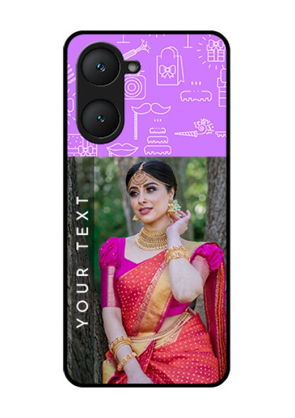 Vivo Y18 Custom Glass Phone CaseBirthday Icons Design