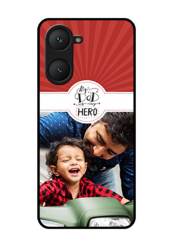 Vivo Y18 Custom Glass Phone CaseMy Dad Hero Design