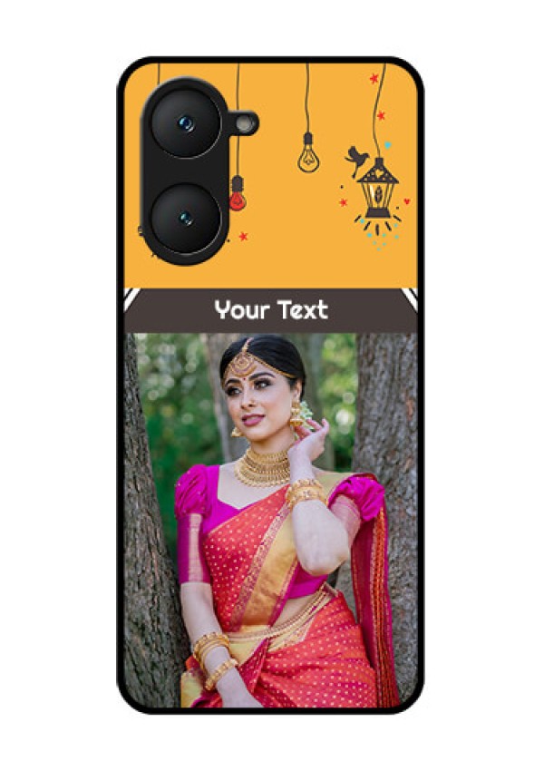 Vivo Y18 Custom Glass Phone CaseWith Family Picture And Icons