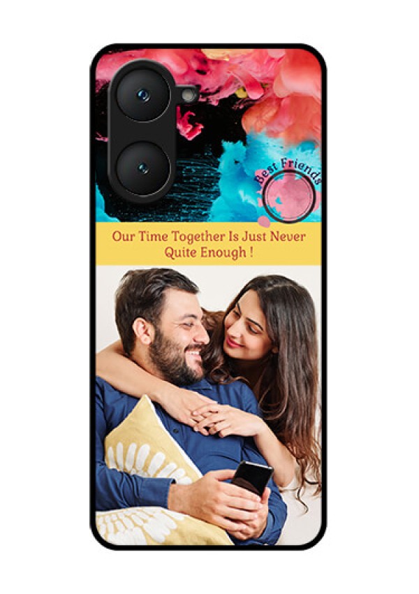Vivo Y18 Custom Glass Phone CaseQuote With Acrylic Painting Design