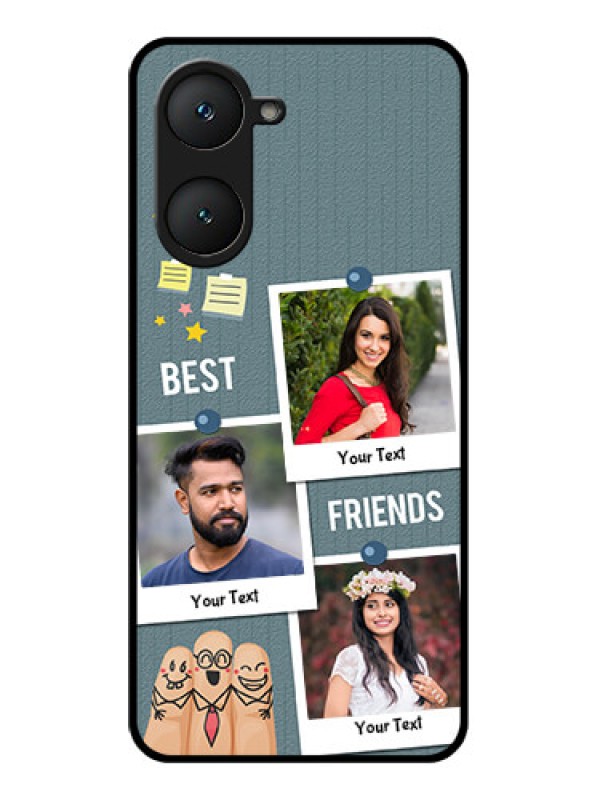 Custom Vivo Y18 Custom Glass Phone CaseSticky Frames And Friendship Design