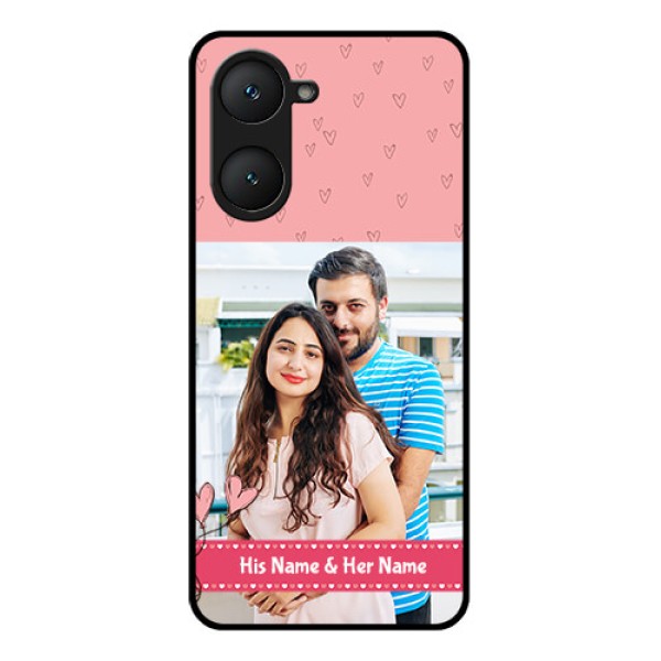 Vivo Y18 Custom Glass Phone CaseLove Design Peach Color