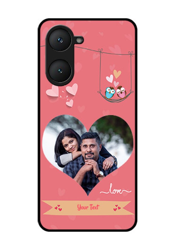 Vivo Y18 Custom Glass Phone CasePeach Color Love Design