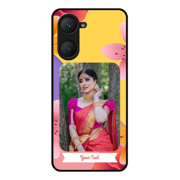 Vivo Y18 Custom Glass Phone Case3 Image With Vintage Floral Design Vivo Y18 Custom Glass Phone Case3 Image With Vintage Floral Design