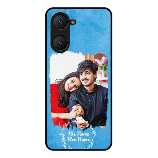Vivo Y18 Custom Glass Phone Case - Blue Color Vintage Design