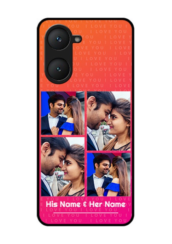 Vivo Y18 Custom Glass Phone CaseI Love You Pink Design