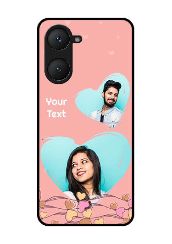 Vivo Y18 Custom Glass Phone CaseLove Doodle Design