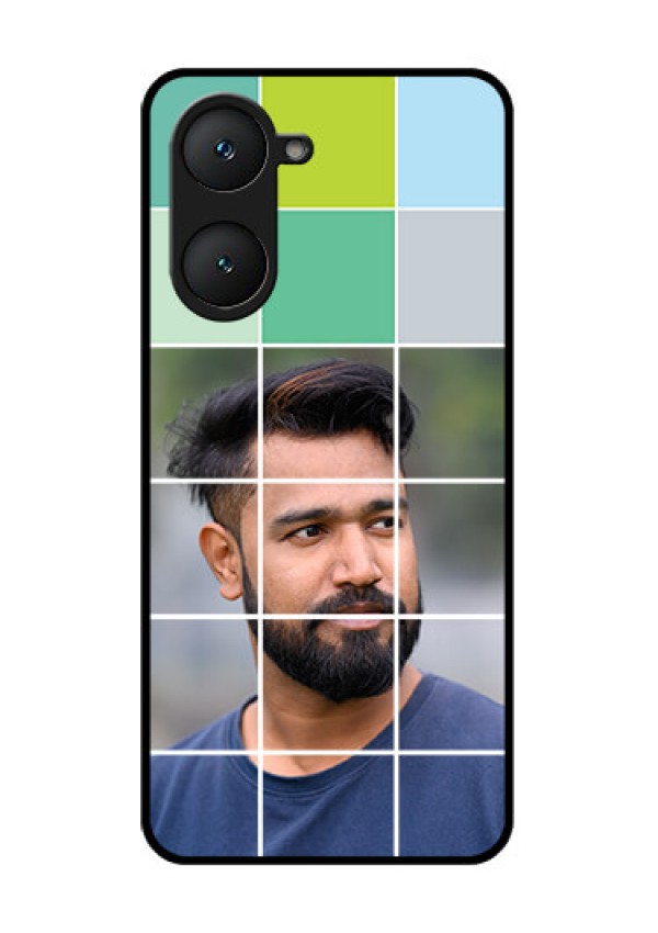 Vivo Y18 Custom Glass Phone CaseWith White Box Pattern