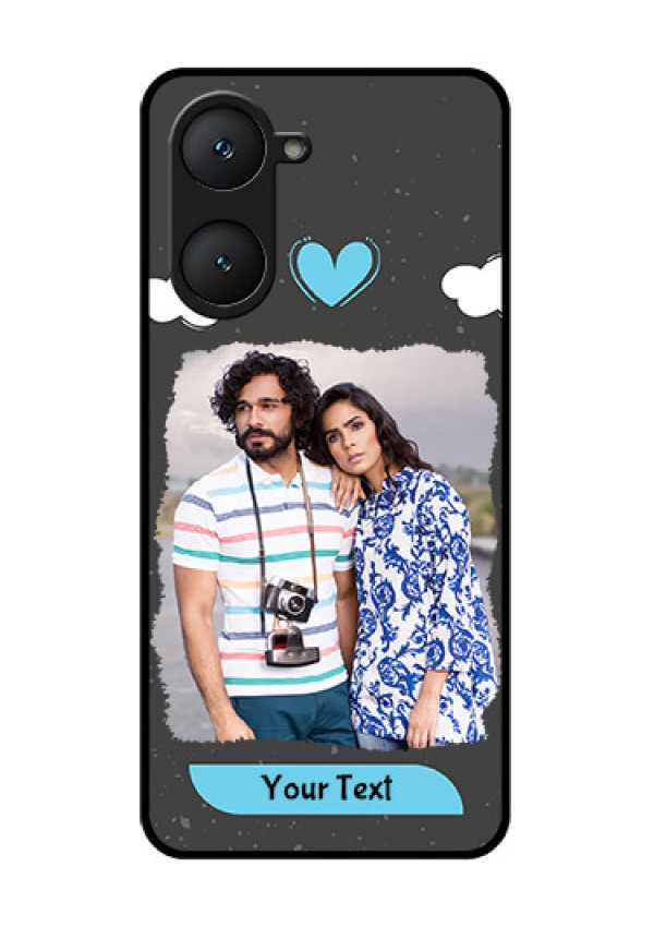 Vivo Y18 Custom Glass Phone CaseSplashes With Love Doodles Design