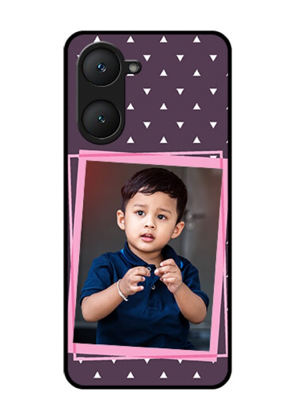 Vivo Y18 Custom Glass Phone CaseTriangle Pattern Dotted Design