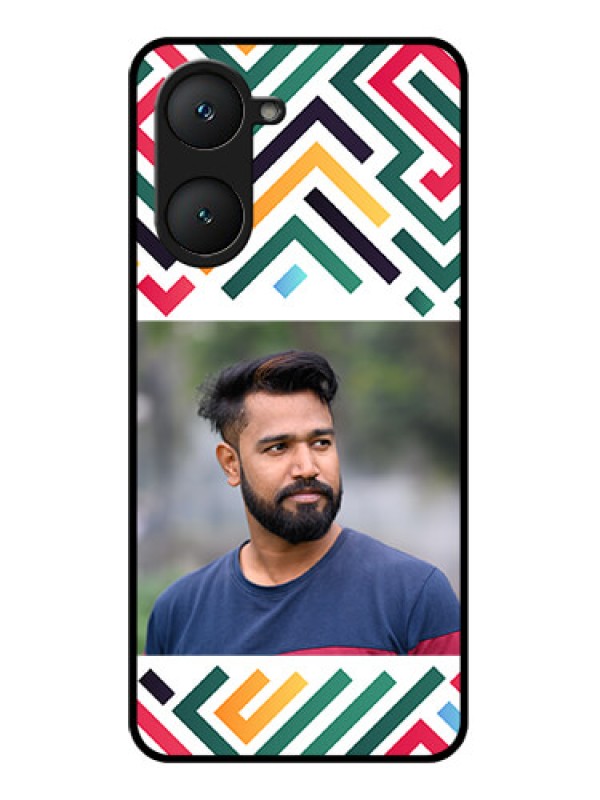 Custom Vivo Y18 Custom Glass Phone CaseColorful Maze Pattern Design