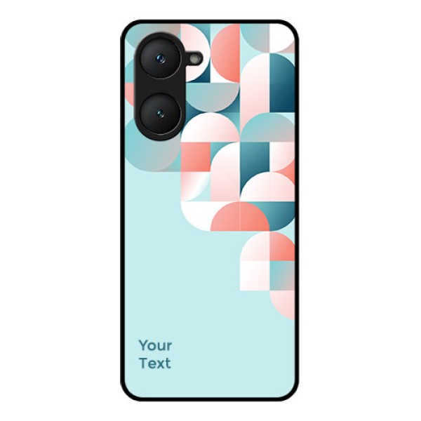 Vivo Y18 Custom Glass Phone CaseStylish Semi - Circle Pattern Design