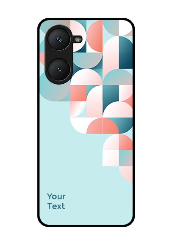 Vivo Y18 Custom Glass Phone CaseStylish Semi - Circle Pattern Design