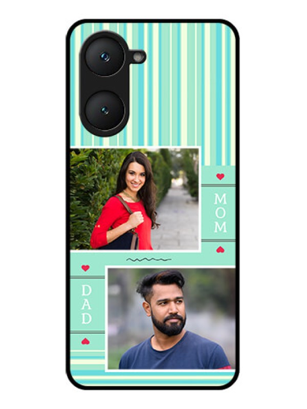 Custom Vivo Y18E Custom Glass Phone CaseMom and Dad Pic Design