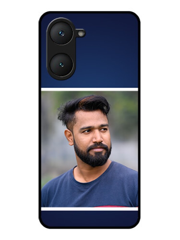 Custom Vivo Y18i Custom Glass Phone Case - Simple Royal Blue Design