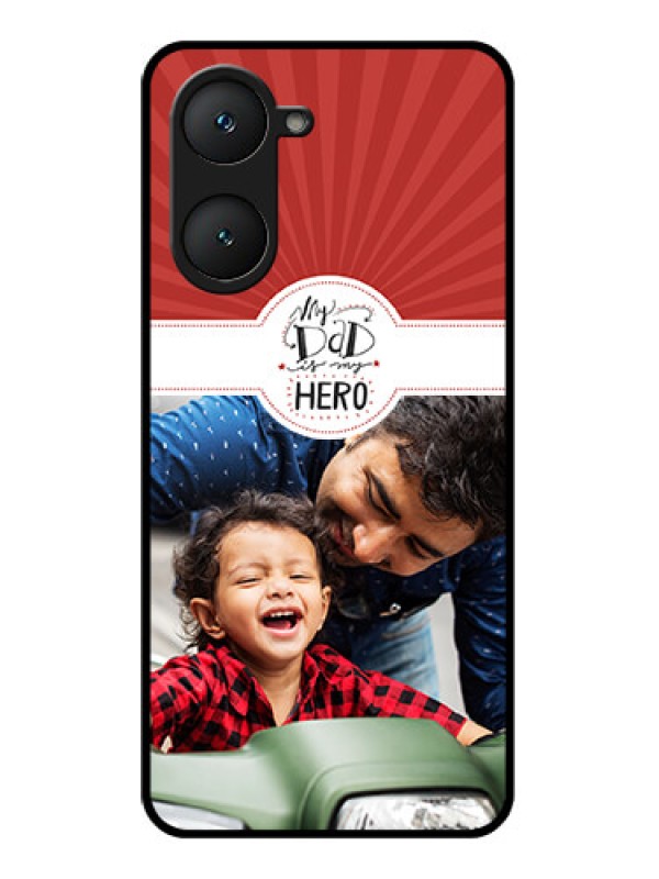 Custom Vivo Y18i Custom Glass Phone Case - My Dad Hero Design