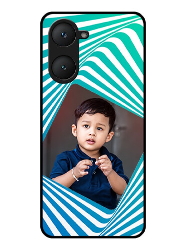 Custom Vivo Y18i Custom Glass Phone Case - Abstract Spiral Design