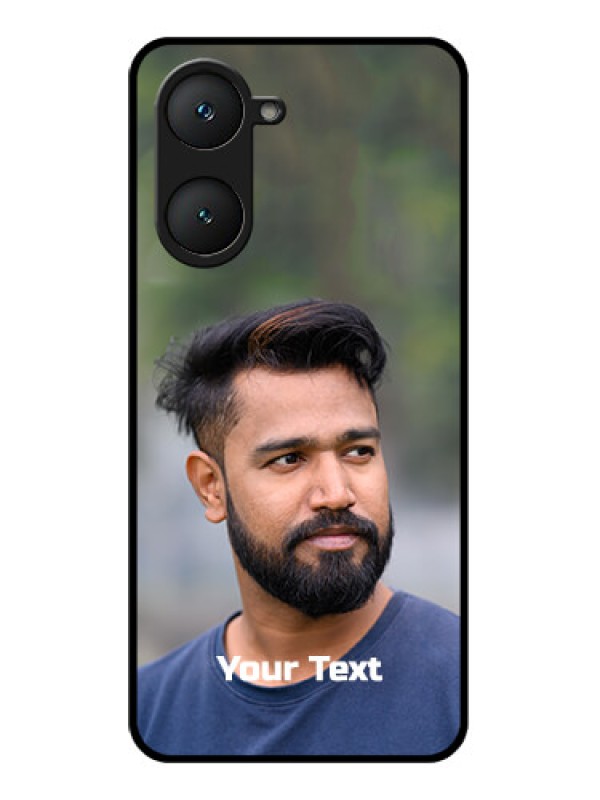 Custom Vivo Y18i Custom Glass Phone Case - Photo With Text Design