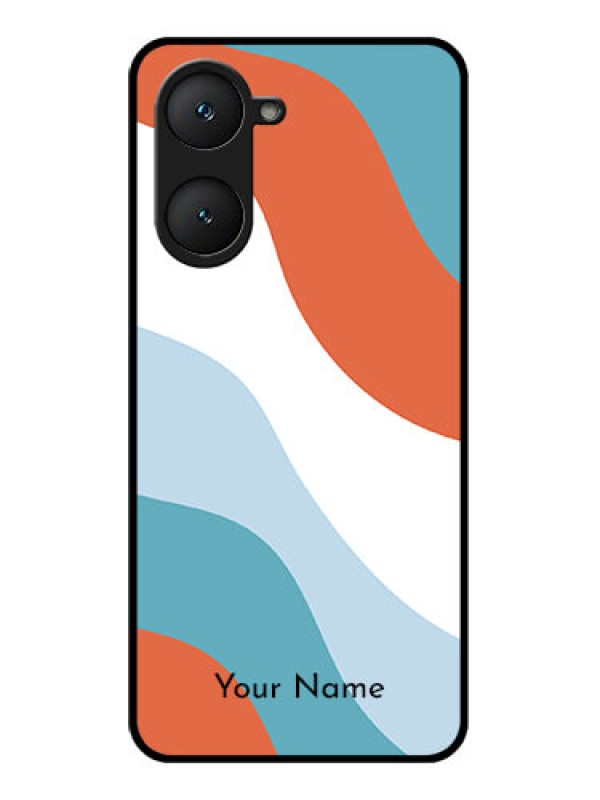 Custom Vivo Y18i Custom Glass Phone Case - Coloured Waves Design