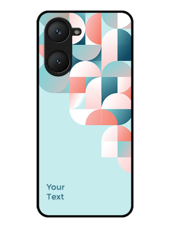 Custom Vivo Y18i Custom Glass Phone Case - Stylish Semi - Circle Pattern Design