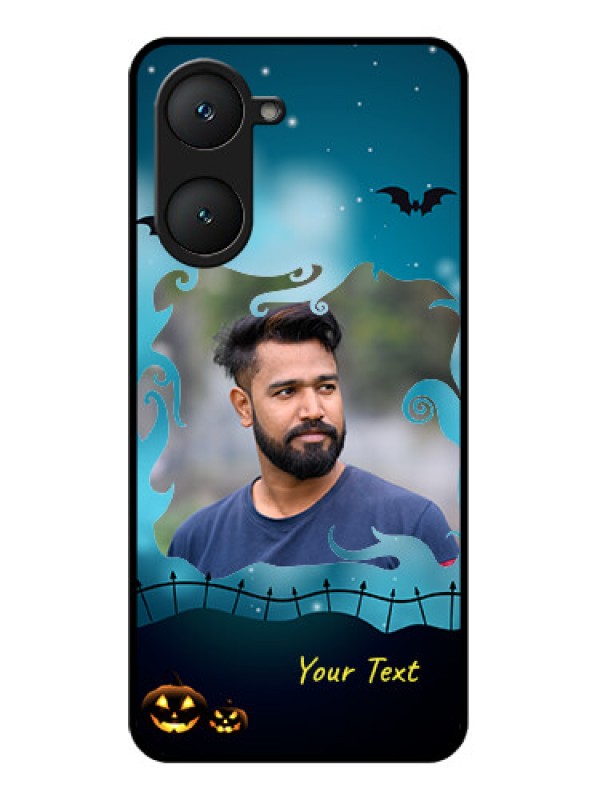 Custom Vivo Y18T Custom Glass Phone Case - Halloween Frame Design
