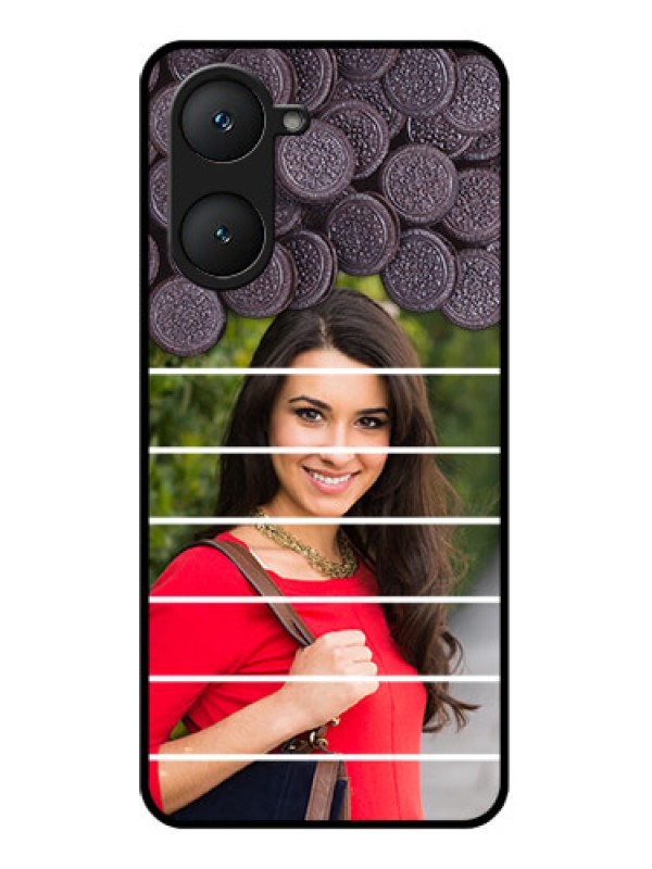 Custom Vivo Y18T Custom Glass Phone Case - With Oreo Biscuit Design