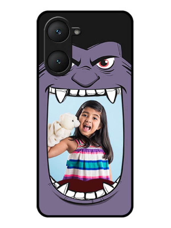 Custom Vivo Y18T Custom Glass Phone Case - Angry Monster Design