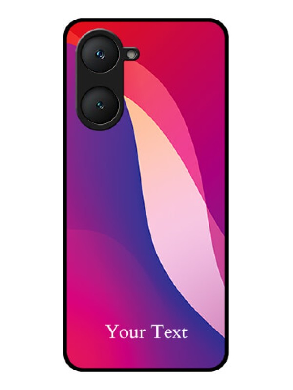 Custom Vivo Y18T Custom Glass Phone Case - Digital Abstract Overlap Design