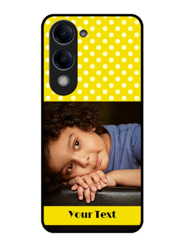 Custom Vivo Y19 5G Custom Glass Phone Case - Bright Yellow Case Design