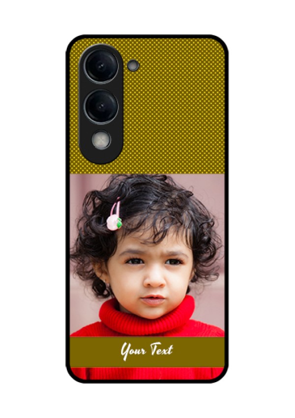 Vivo Y19 5G Custom Glass Phone Case - Simple Green Color Design