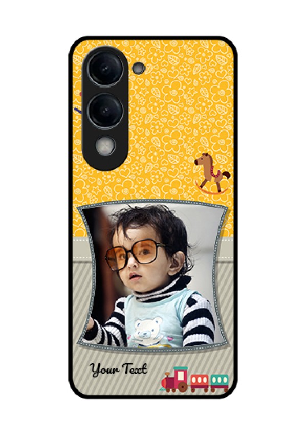 Vivo Y19 5G Custom Glass Phone Case - Baby Picture Upload Design