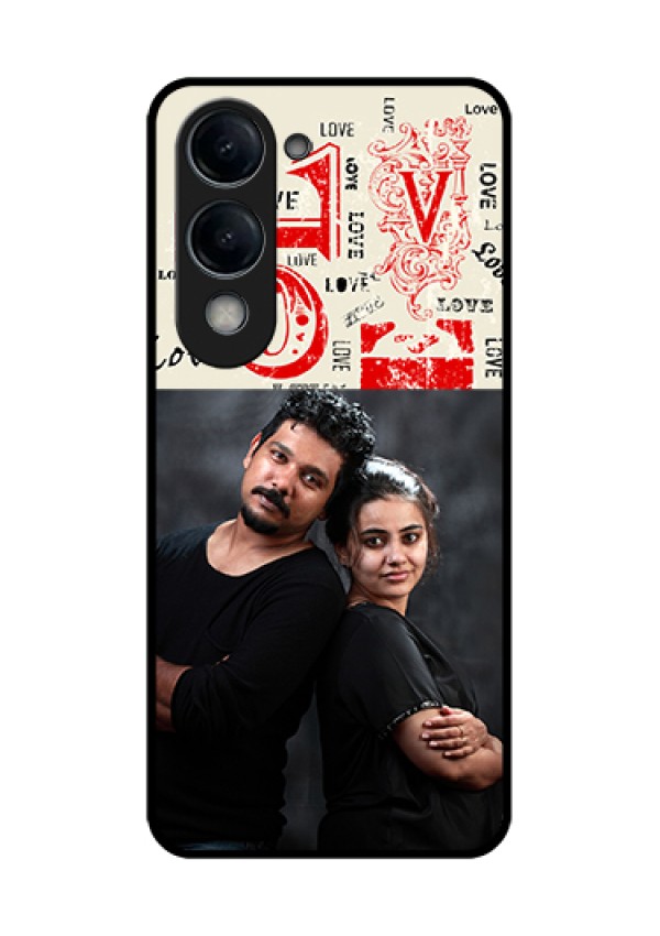 Vivo Y19 5G Custom Glass Phone Case - Trendy Love Design Case