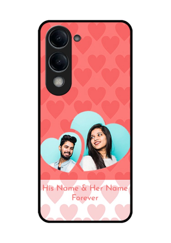 Vivo Y19 5G Custom Glass Phone Case - Couple Pic Upload Design